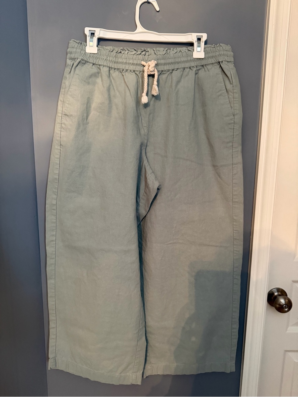 J. Crew Light Sage Drawstring Chinos